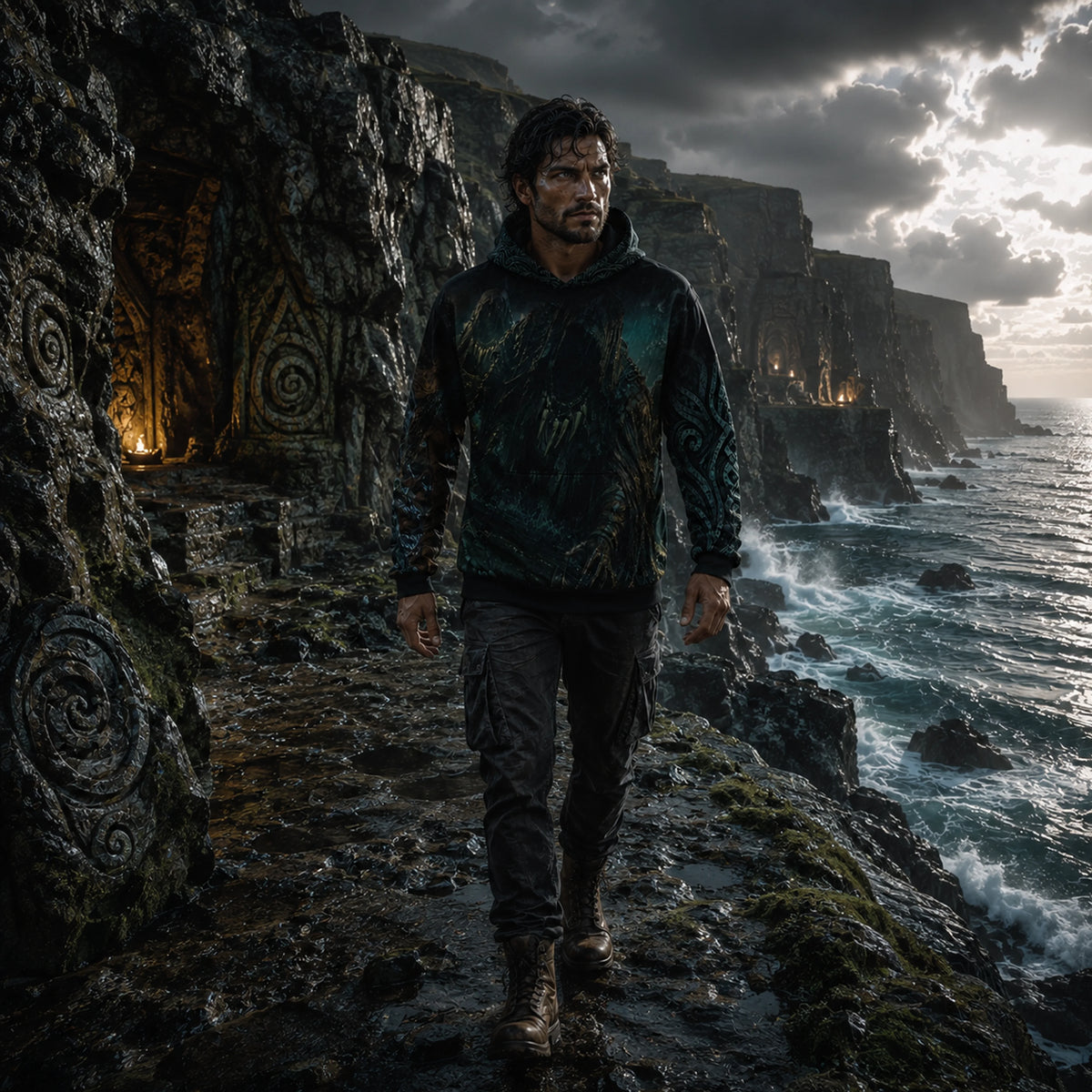 Custom Mokua Oversized All-Over Print Hoodie