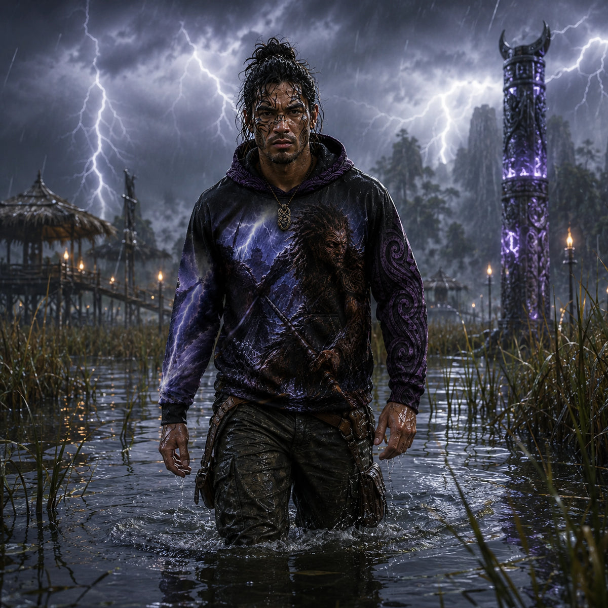 Custom Raweka Oversized All-Over Print Hoodie